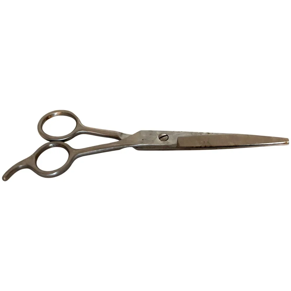 Vintage Barber Shears Professional Hair Cutting Scissors Steel Industrial Decor - Picture 7 of 7